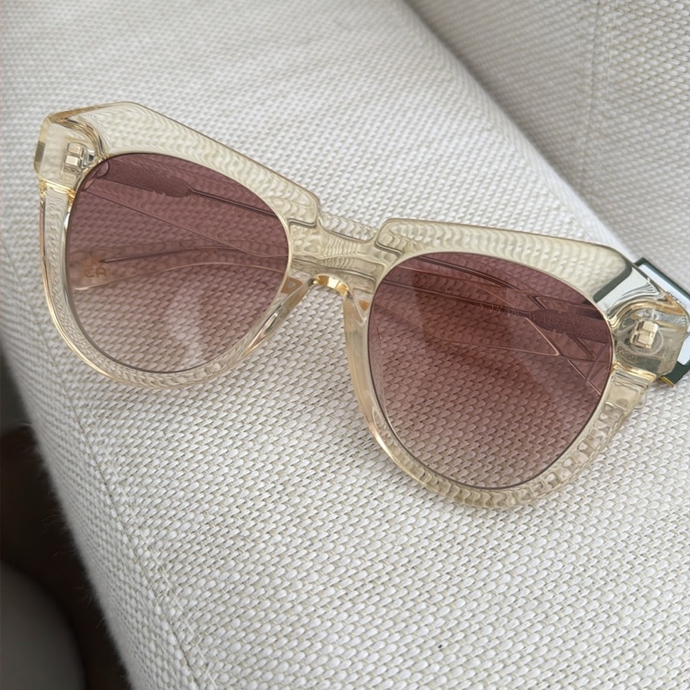 Karen walker Stylish Gold clear frame Sunglasses